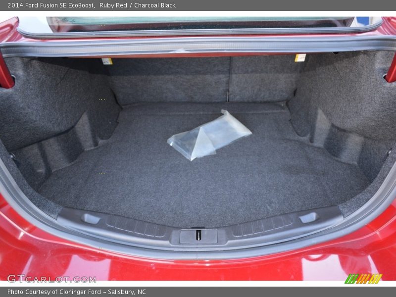 Ruby Red / Charcoal Black 2014 Ford Fusion SE EcoBoost