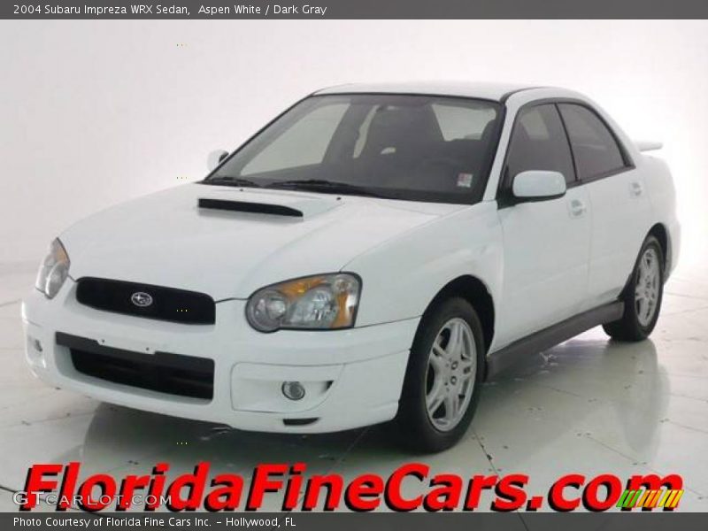 Aspen White / Dark Gray 2004 Subaru Impreza WRX Sedan