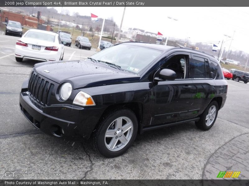 Brilliant Black Crystal Pearl / Dark Slate Gray 2008 Jeep Compass Sport 4x4