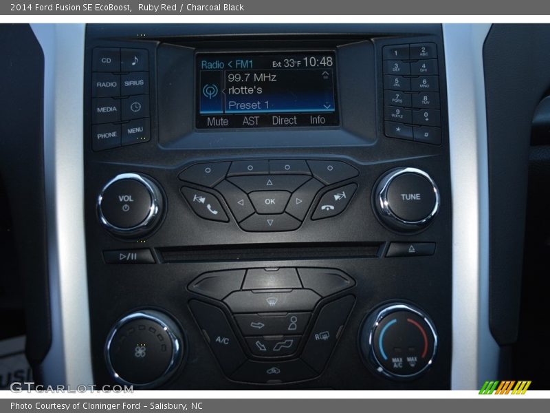 Ruby Red / Charcoal Black 2014 Ford Fusion SE EcoBoost