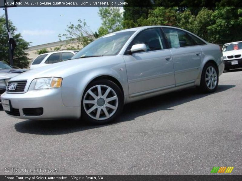 Light Silver Metallic / Ebony 2004 Audi A6 2.7T S-Line quattro Sedan