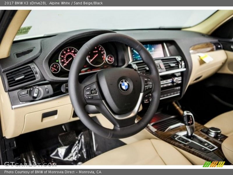 Alpine White / Sand Beige/Black 2017 BMW X3 sDrive28i