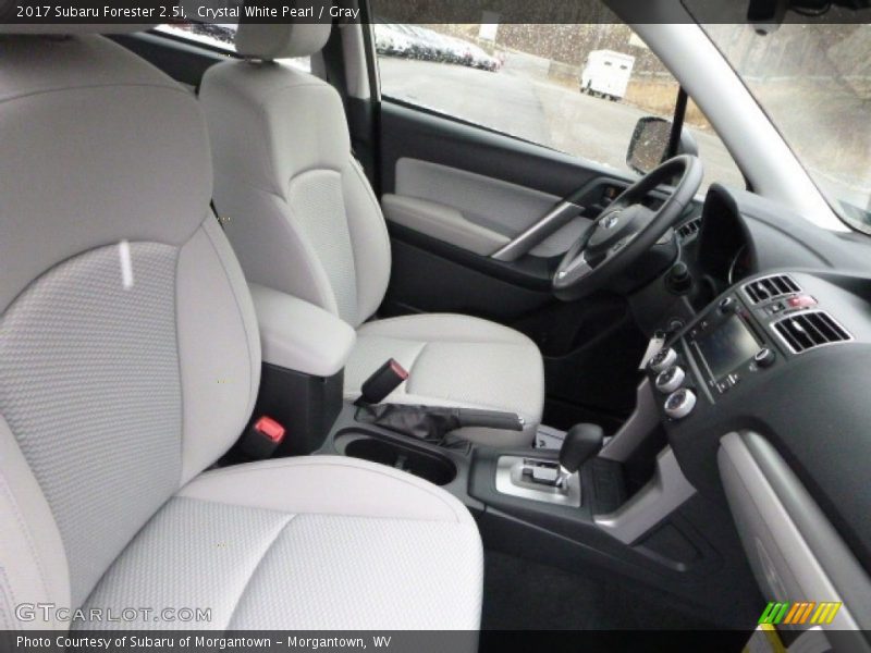 Crystal White Pearl / Gray 2017 Subaru Forester 2.5i