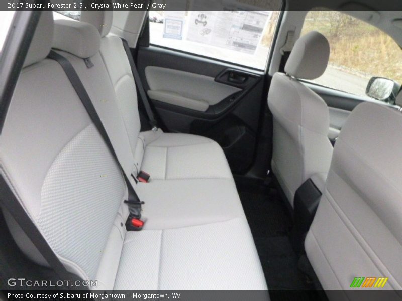 Crystal White Pearl / Gray 2017 Subaru Forester 2.5i