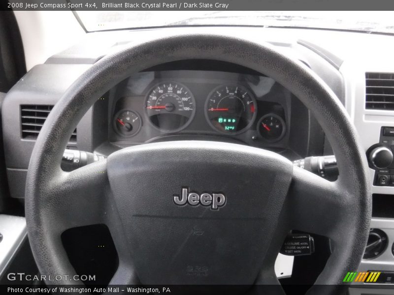 Brilliant Black Crystal Pearl / Dark Slate Gray 2008 Jeep Compass Sport 4x4