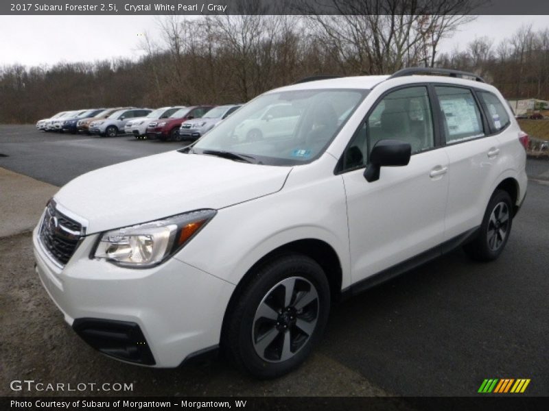 Crystal White Pearl / Gray 2017 Subaru Forester 2.5i