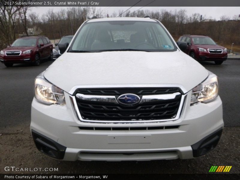 Crystal White Pearl / Gray 2017 Subaru Forester 2.5i