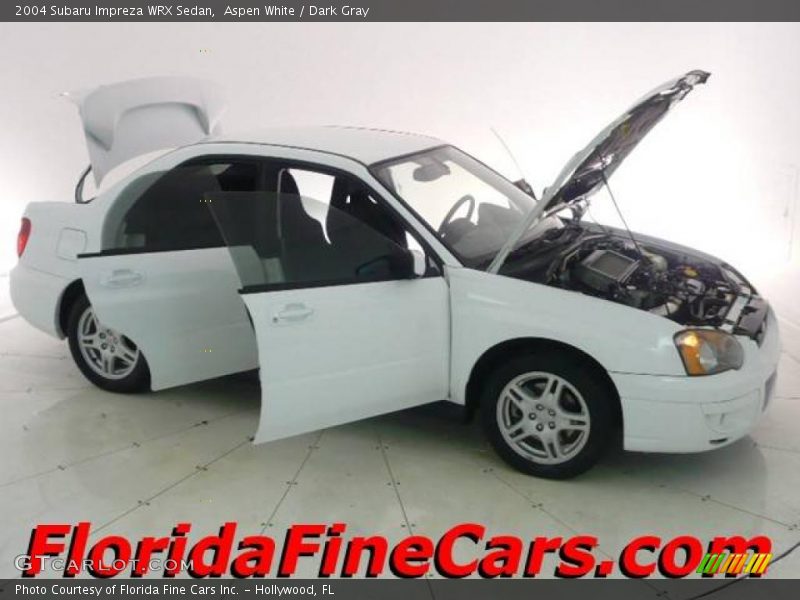 Aspen White / Dark Gray 2004 Subaru Impreza WRX Sedan