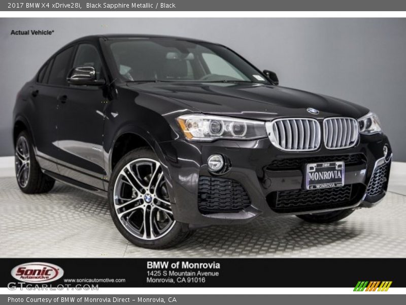 Black Sapphire Metallic / Black 2017 BMW X4 xDrive28i