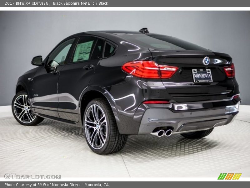 Black Sapphire Metallic / Black 2017 BMW X4 xDrive28i