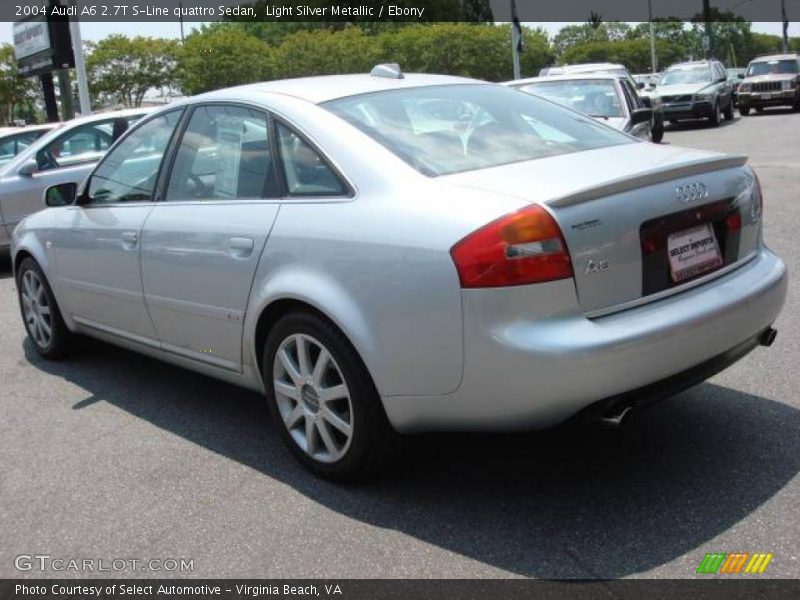 Light Silver Metallic / Ebony 2004 Audi A6 2.7T S-Line quattro Sedan