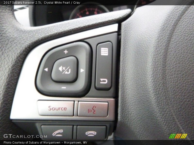 Crystal White Pearl / Gray 2017 Subaru Forester 2.5i