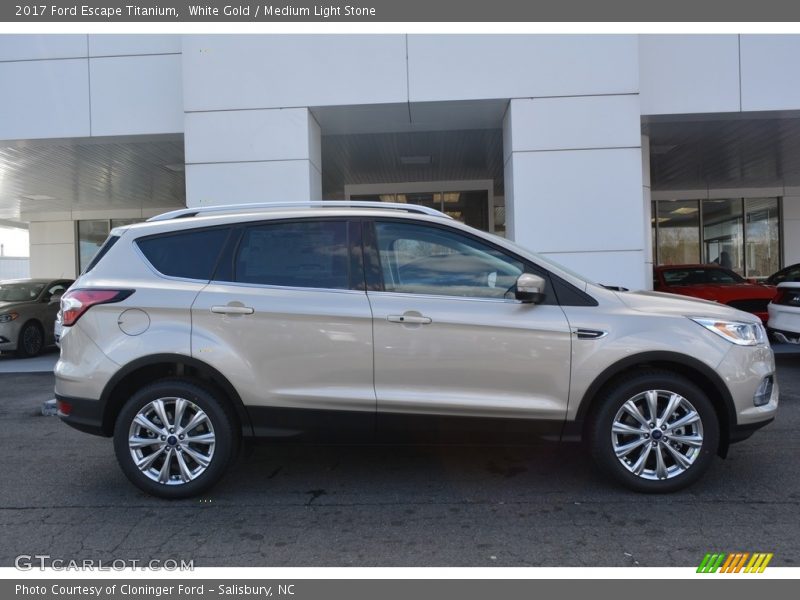 White Gold / Medium Light Stone 2017 Ford Escape Titanium