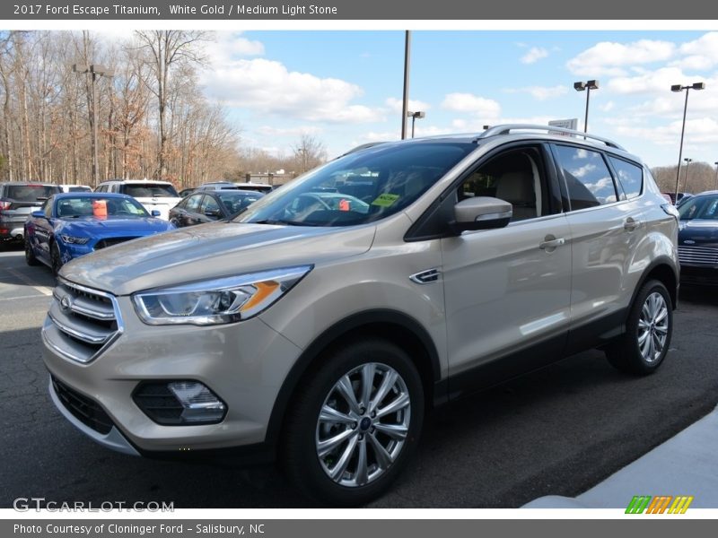 White Gold / Medium Light Stone 2017 Ford Escape Titanium