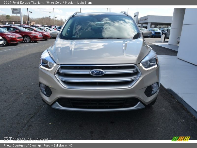 White Gold / Medium Light Stone 2017 Ford Escape Titanium