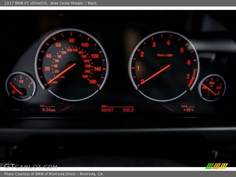 Atlas Cedar Metallic / Black 2017 BMW X5 xDrive50i