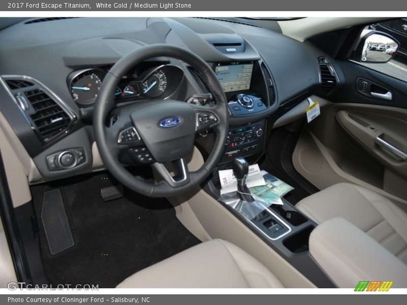White Gold / Medium Light Stone 2017 Ford Escape Titanium