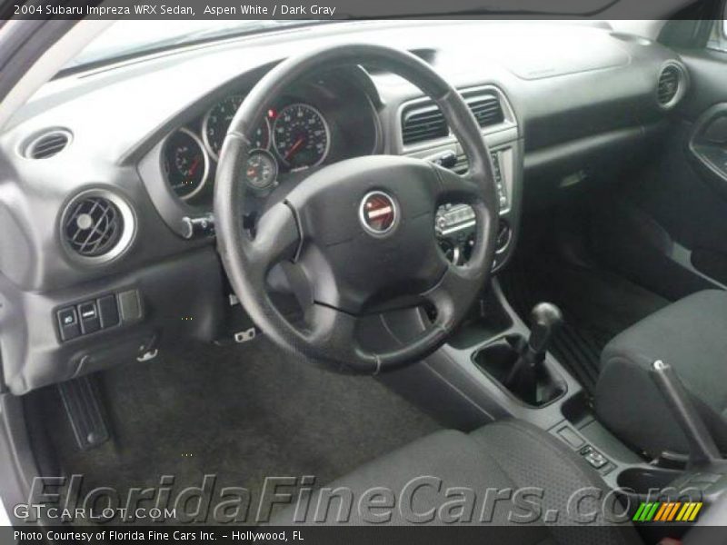Aspen White / Dark Gray 2004 Subaru Impreza WRX Sedan