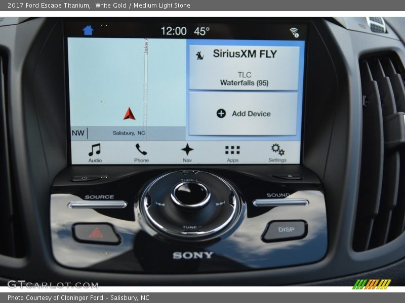 White Gold / Medium Light Stone 2017 Ford Escape Titanium