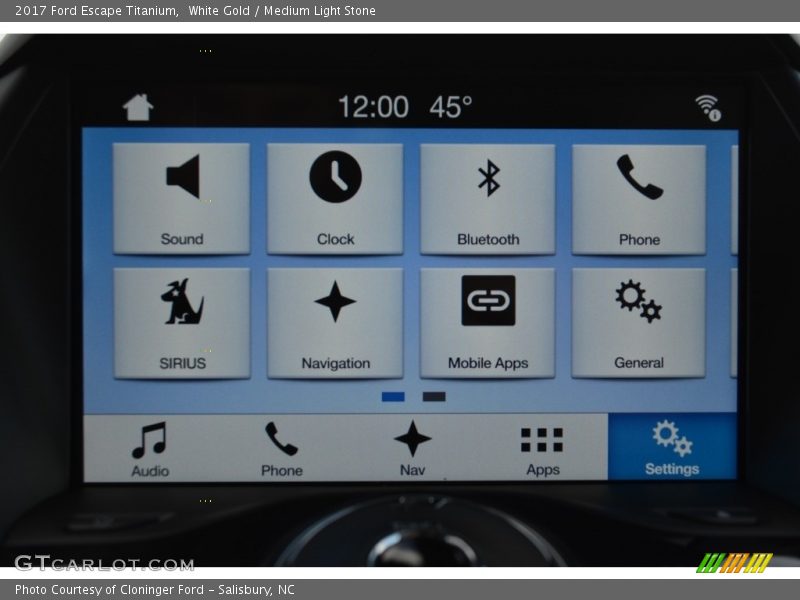 White Gold / Medium Light Stone 2017 Ford Escape Titanium