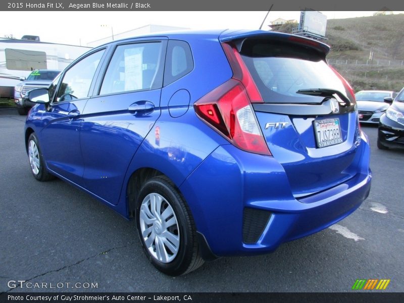 Aegean Blue Metallic / Black 2015 Honda Fit LX