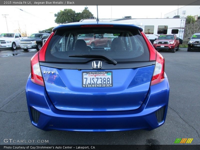 Aegean Blue Metallic / Black 2015 Honda Fit LX