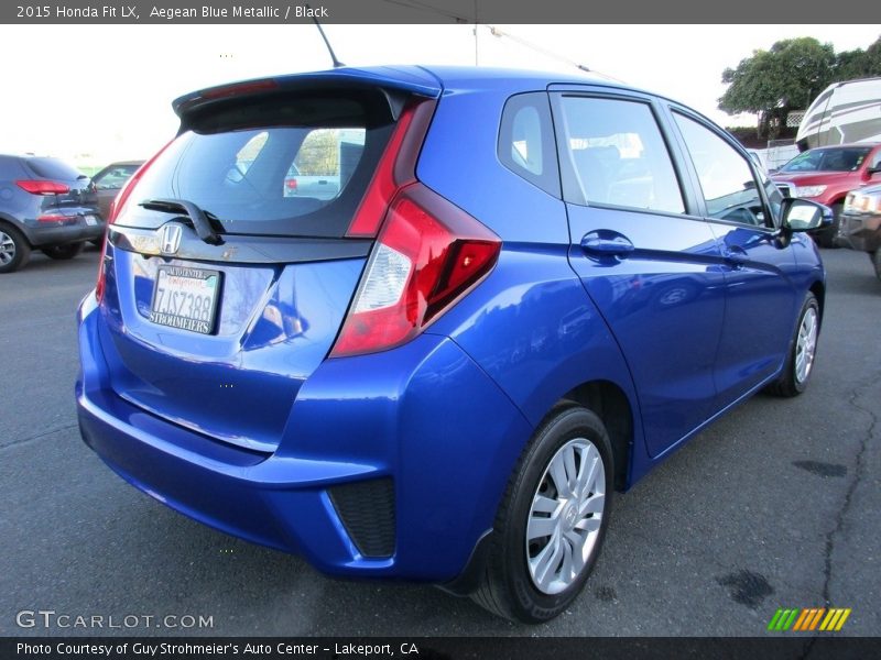 Aegean Blue Metallic / Black 2015 Honda Fit LX