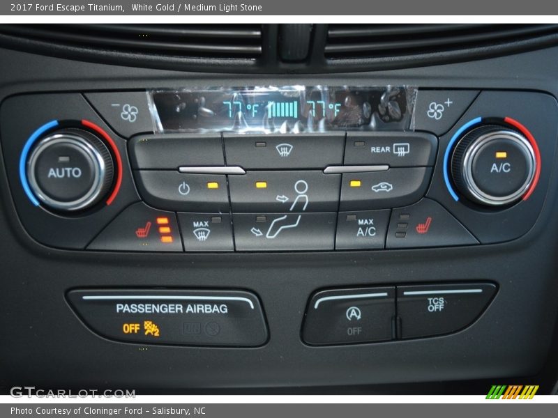 White Gold / Medium Light Stone 2017 Ford Escape Titanium