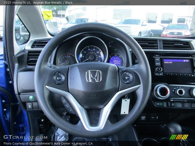 Aegean Blue Metallic / Black 2015 Honda Fit LX