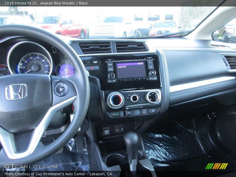 Aegean Blue Metallic / Black 2015 Honda Fit LX