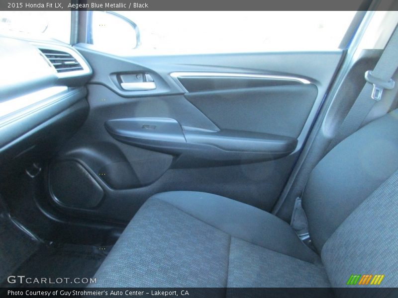 Aegean Blue Metallic / Black 2015 Honda Fit LX