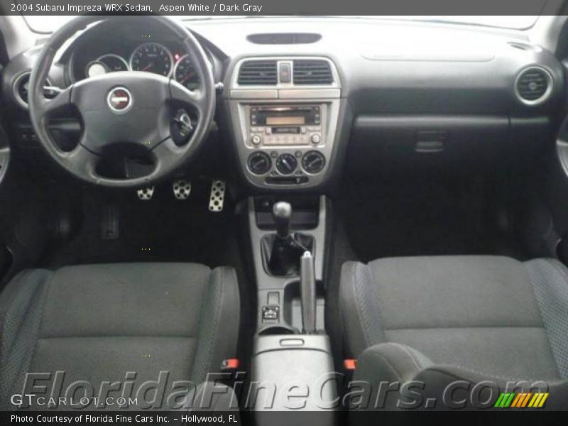 Aspen White / Dark Gray 2004 Subaru Impreza WRX Sedan