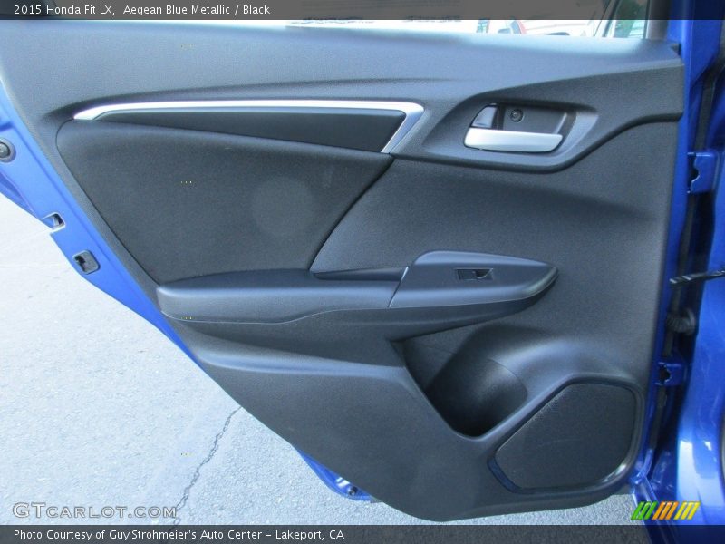 Aegean Blue Metallic / Black 2015 Honda Fit LX