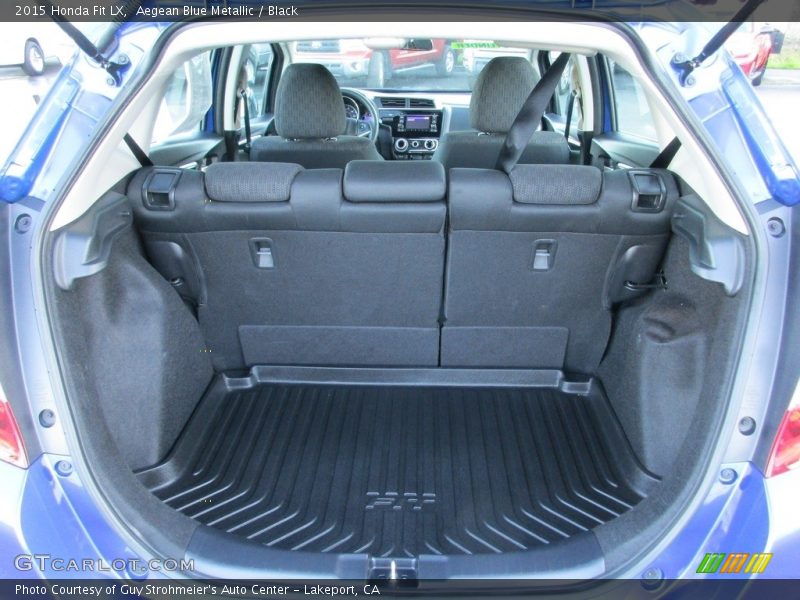 Aegean Blue Metallic / Black 2015 Honda Fit LX