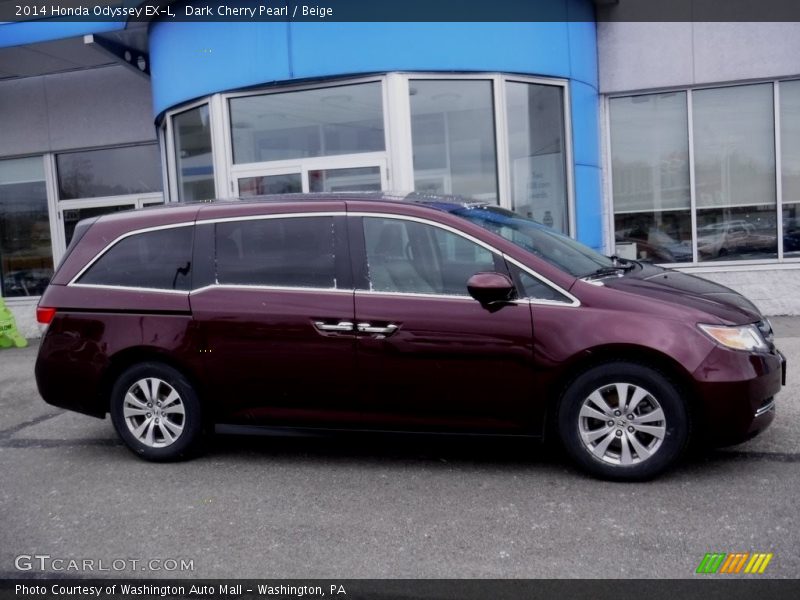 Dark Cherry Pearl / Beige 2014 Honda Odyssey EX-L