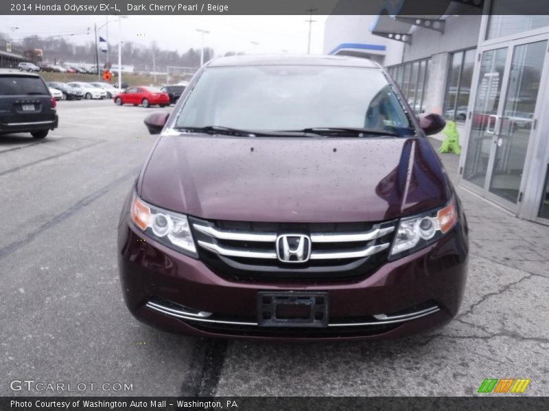 Dark Cherry Pearl / Beige 2014 Honda Odyssey EX-L