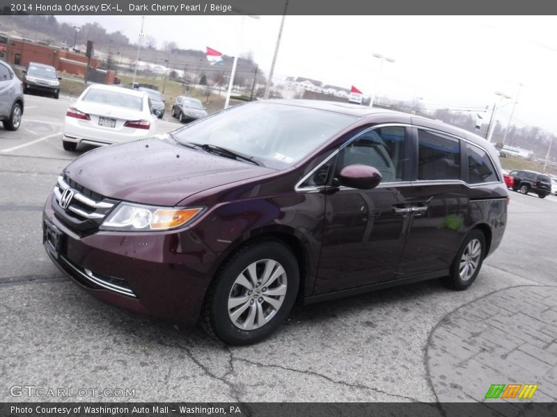 Dark Cherry Pearl / Beige 2014 Honda Odyssey EX-L