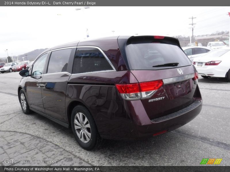 Dark Cherry Pearl / Beige 2014 Honda Odyssey EX-L