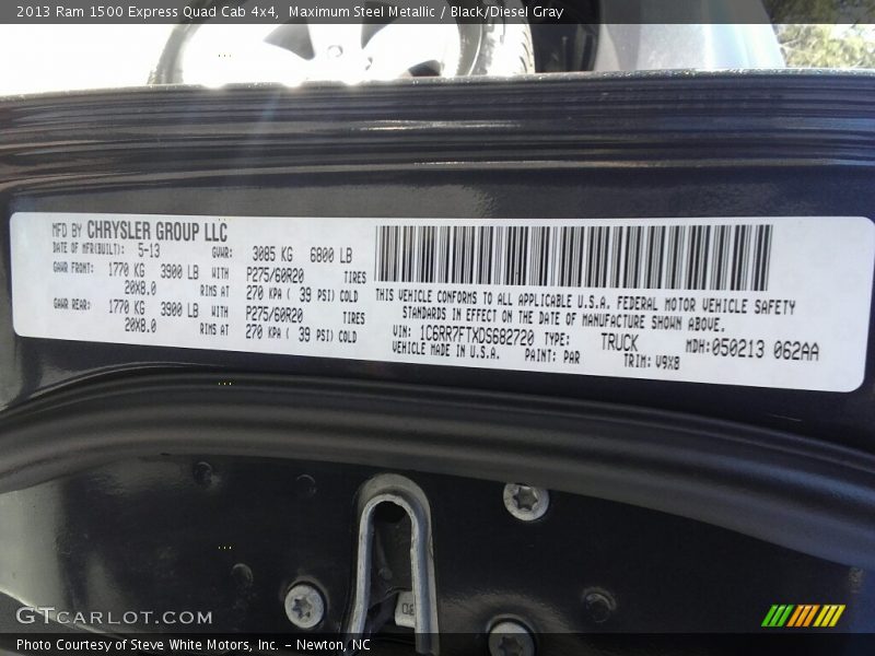 Maximum Steel Metallic / Black/Diesel Gray 2013 Ram 1500 Express Quad Cab 4x4