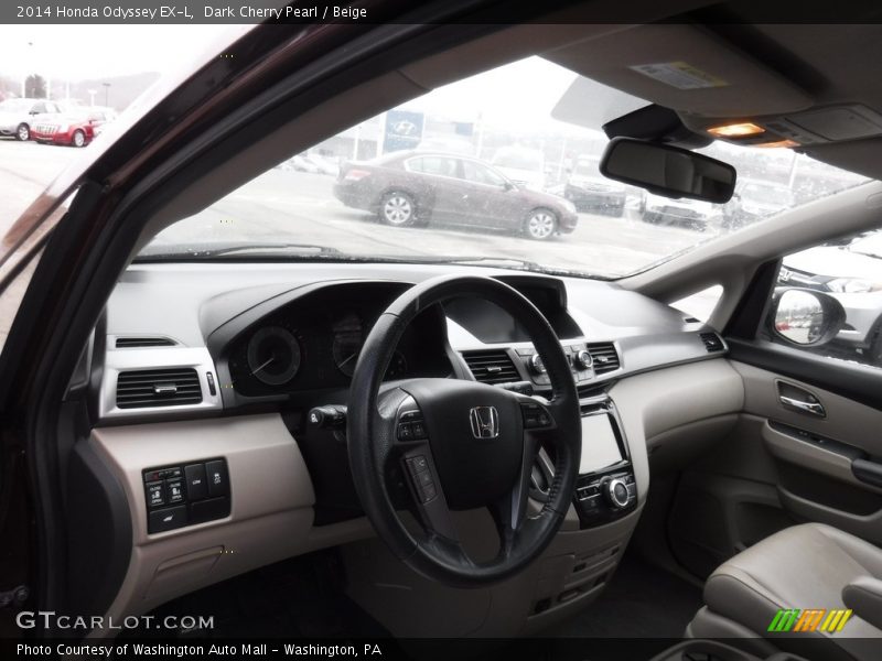 Dark Cherry Pearl / Beige 2014 Honda Odyssey EX-L