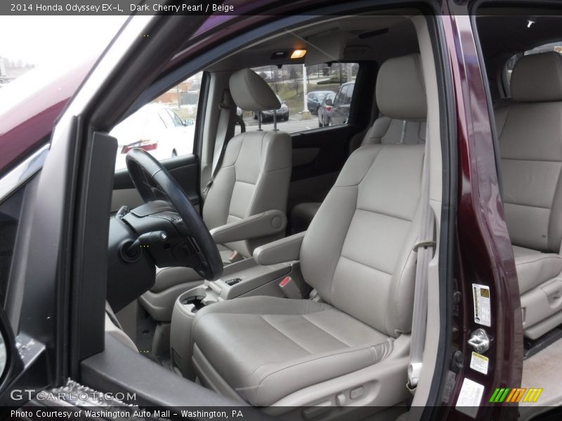 Dark Cherry Pearl / Beige 2014 Honda Odyssey EX-L