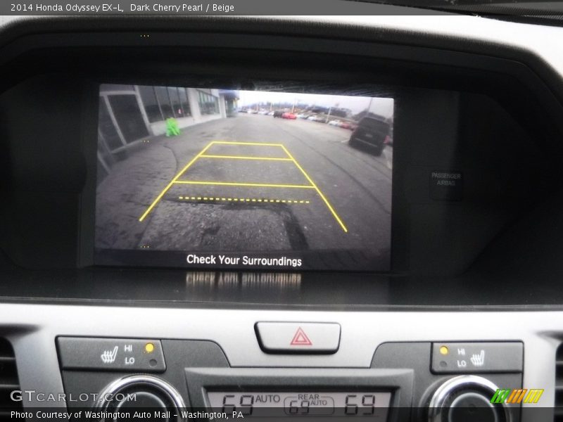 Dark Cherry Pearl / Beige 2014 Honda Odyssey EX-L