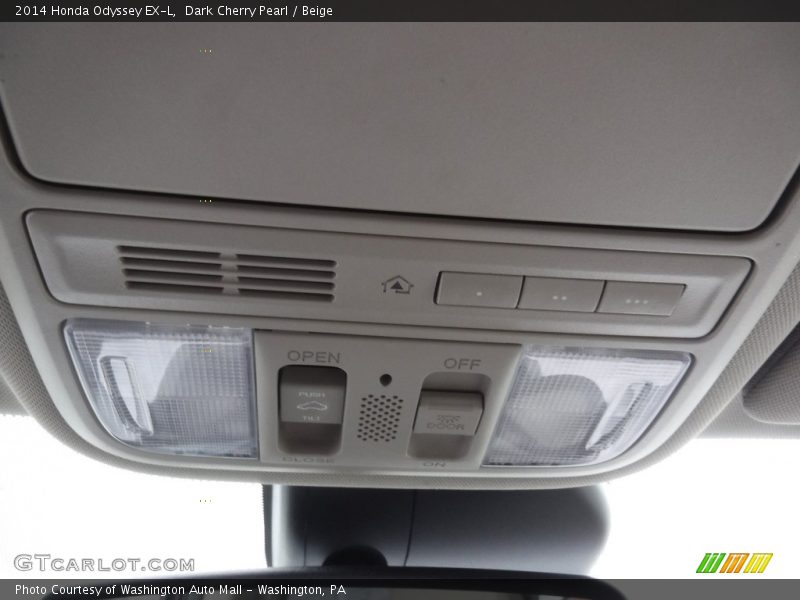 Dark Cherry Pearl / Beige 2014 Honda Odyssey EX-L