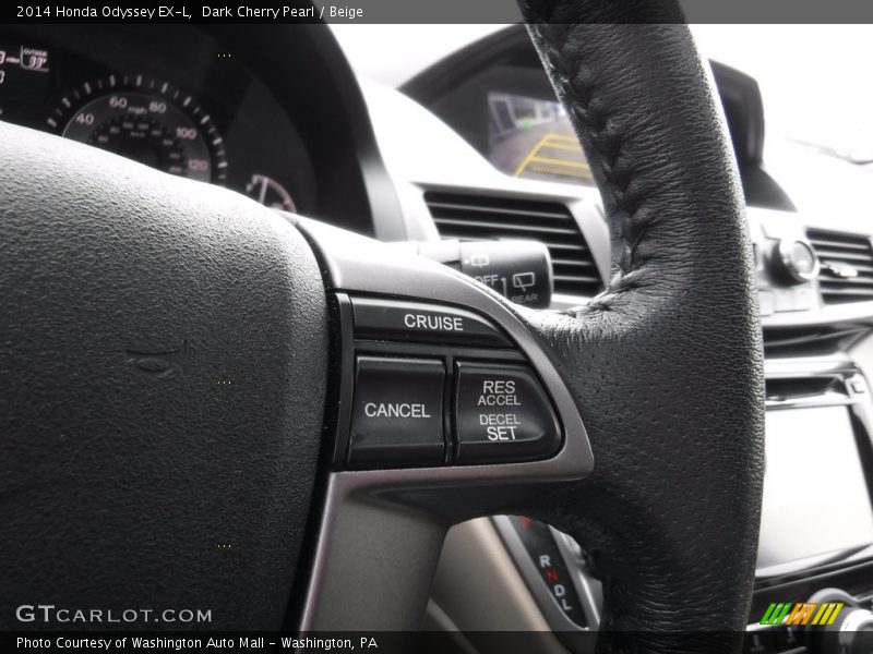 Dark Cherry Pearl / Beige 2014 Honda Odyssey EX-L