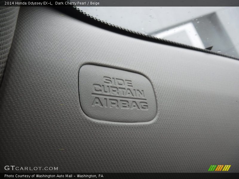 Dark Cherry Pearl / Beige 2014 Honda Odyssey EX-L