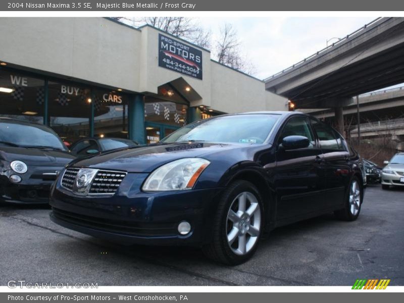 Majestic Blue Metallic / Frost Gray 2004 Nissan Maxima 3.5 SE