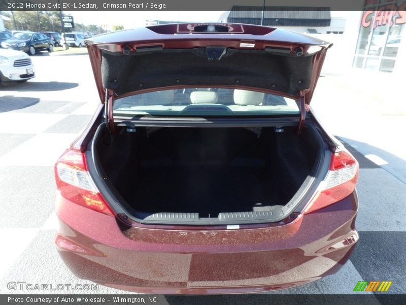 Crimson Pearl / Beige 2012 Honda Civic EX-L Sedan