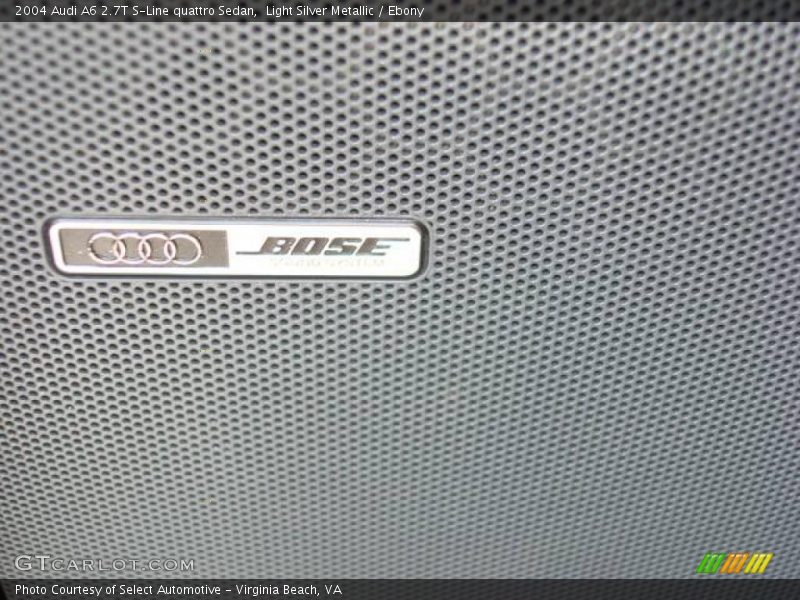 Light Silver Metallic / Ebony 2004 Audi A6 2.7T S-Line quattro Sedan