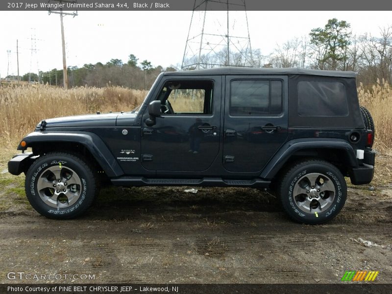 Black / Black 2017 Jeep Wrangler Unlimited Sahara 4x4