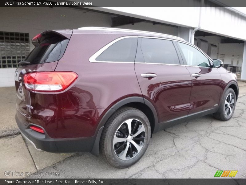 Sangria / Stone Beige 2017 Kia Sorento EX AWD